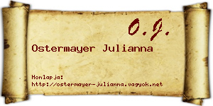 Ostermayer Julianna névjegykártya